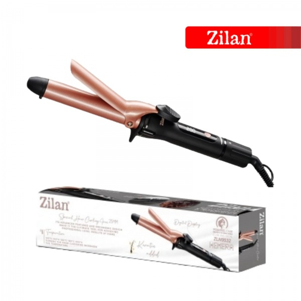 Ondulator de par Zilan ZLN9532 cu clips , Negru/Roz, diametru 25mm, Putere 30W [3]