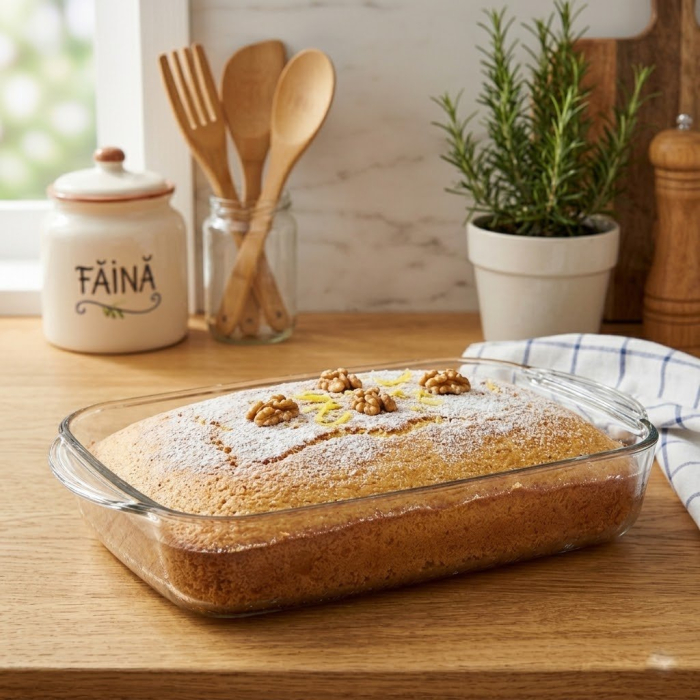 Tava dreptunghiulara sticla termorezistenta 3.85L pentru cuptor [3]