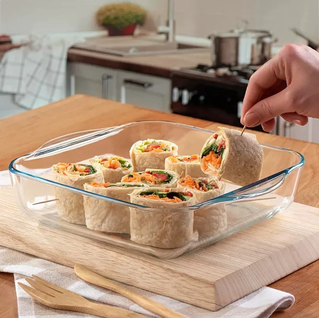 Tavă yena pătrată din sticlă termorezistentă 3,2L pentru cuptor [2]