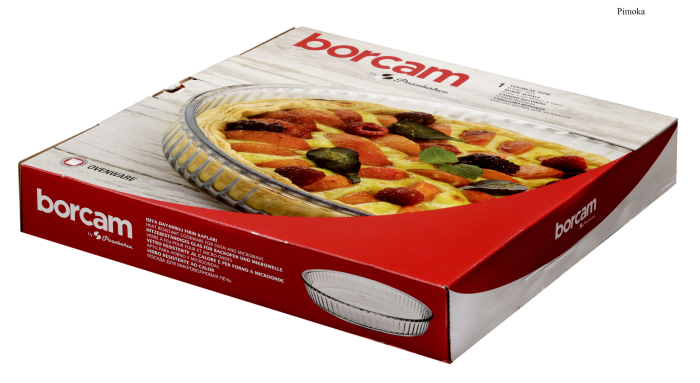 Tavă rotundă din sticlă termorezistentă 2950 cc, diametru 31.9 cm, transparentă [3]