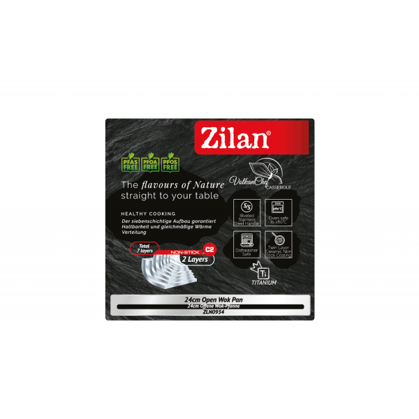 Tigaie aluminiu Zilan ZLN-3284, Interior granit, Compatibil inductie, Diametru 22 cm, Maner soft touch [4]