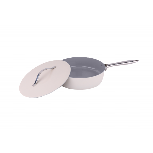 Tigaie inalta cu capac Zilan ZLN0880 din 5 straturi de material, maner inox, 28 cm [2]