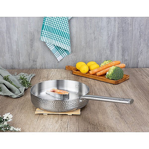 Tigaie inalta Zilan ZLN1337 din otel inoxidabil, 1.5L, Diametru 24 cm, Maner nituit, Maner din inox [2]