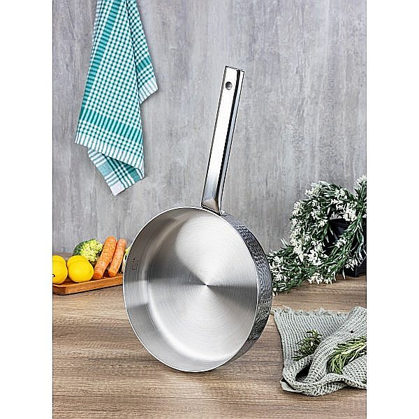 Tigaie inalta Zilan ZLN1337 din otel inoxidabil, 1.5L, Diametru 24 cm, Maner nituit, Maner din inox [3]