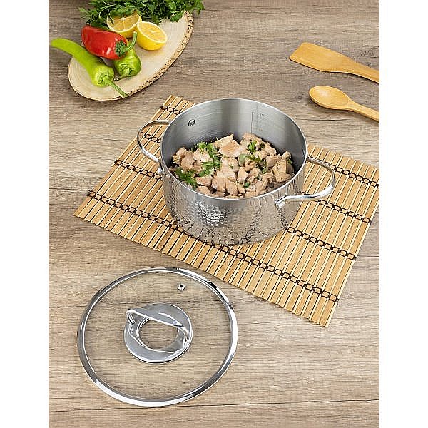 Cratita din inox Zilan ZLN1313, 2.5L, Diametru 20 cm, Manere nituite, Compatibil gaz, inductie & electric, Compatibil masina de spalat vase [3]