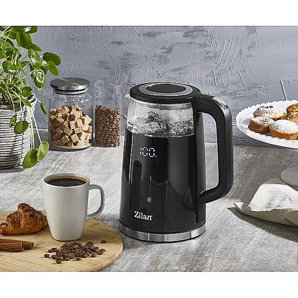 Fierbator electric Zilan, ecran digital, putere 2200W, capacitate 1.7l, negru / ZLN 7859 [2]
