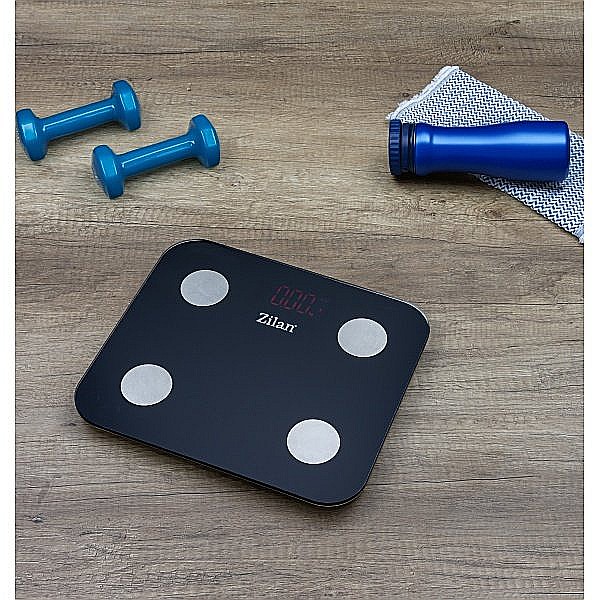 Cantar corporal Zilan ZLN9007 din sticla securizata, capacitate 3-180kg, Aplicatie OKOK, Display LED [3]