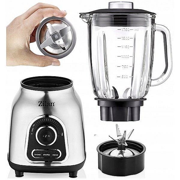 Blender Zilan ZLN5596 Inox, putere 1400 W, capacitate 1.75L, viteza ajustabila [2]