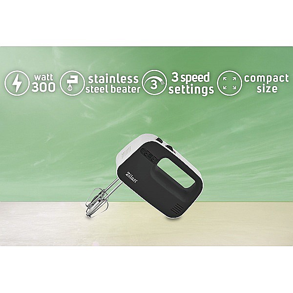 Mixer de mana ZIlan ZLN2151 Negru, 3 nivele de viteza, compact, 300W [2]