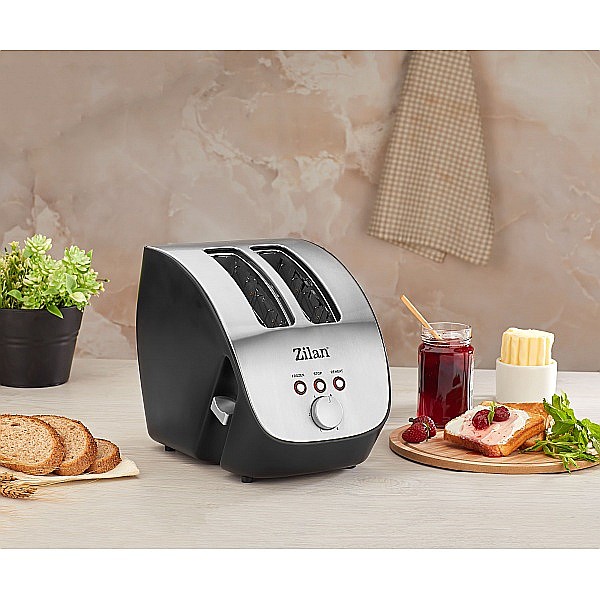 Prajitor de Paine ZILAN ZLN-2690,negru/inox 1000W, 6 nivele de rumenire [3]