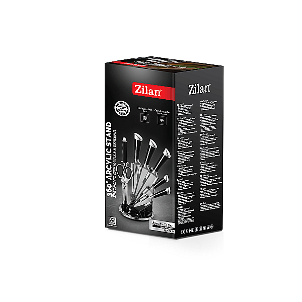 Set cutite 8 piese Zilan ZLN1634, Suport inclus, Otel inoxidabil 3CR13, Compatibil masina de spalat vase [3]