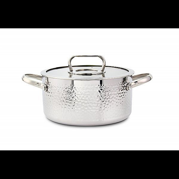 Cratita din inox Zilan ZLN1320, 4.5L, Diametru 24 cm, Manere nituite, Compatibil gaz, inductie & electric, Compatibil masina de spalat vase [2]