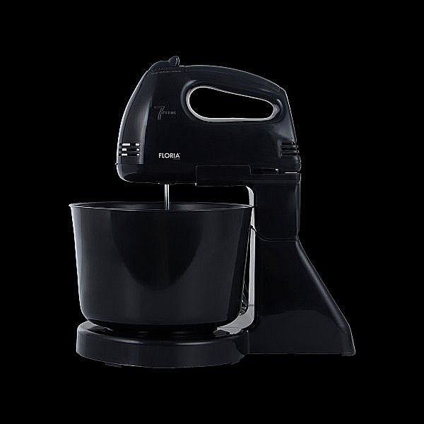 Mixer cu bol Floria ZLN-7574 Negru, 7 viteze, Bol plastic 2 Litri, Putere 150W, [2]