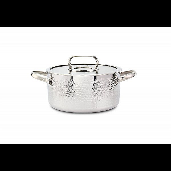 Cratita din inox Zilan ZLN1313, 2.5L, Diametru 20 cm, Manere nituite, Compatibil gaz, inductie & electric, Compatibil masina de spalat vase [2]