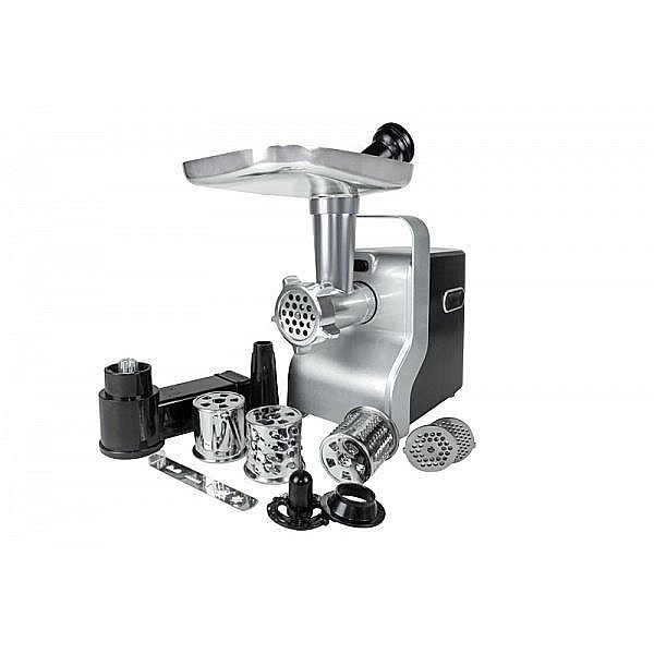 Masina de tocat carne multifunctionala ZILAN ZLN0126, Negru/Gri 2100 W, 3 viteze, Accesorii pentru feliat legume, Accesoriu pentru carnati, Accesorii pentru feliere si maruntire, Cutit inox, [2]