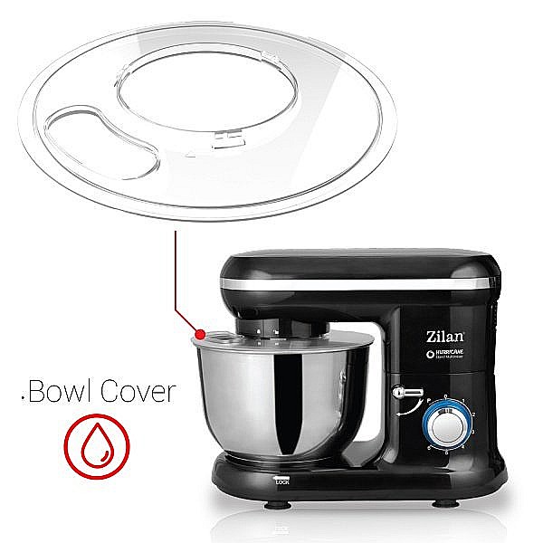 Multi-mixer Hurricane Zilan ZLN-3185,negru 6 trepte + puls, 4.5L., 1000W, [4]