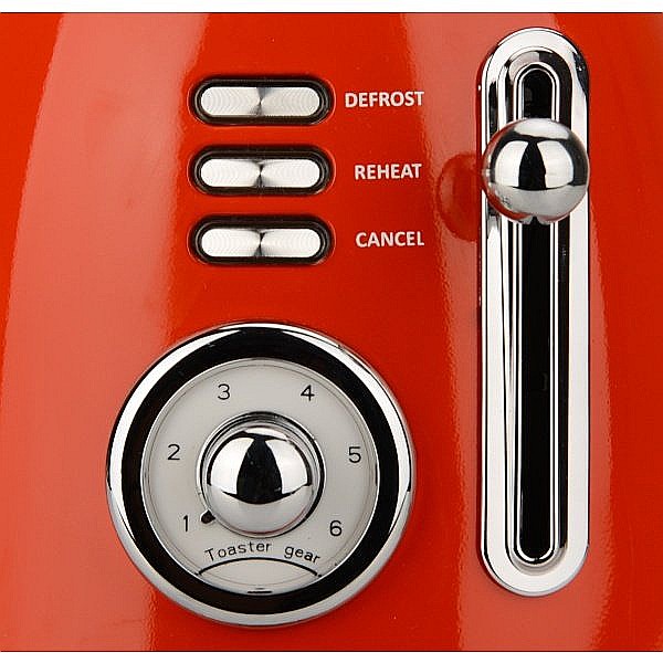 Prajitor RETRO Zilan ZLN7040 Rosu, 6 trepte de prajire, indicator luminos pentru semnalizare [3]