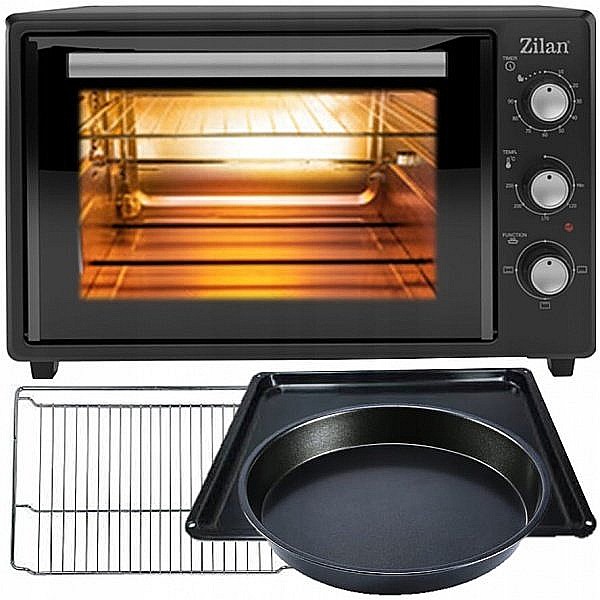 Cuptor electric Zilan ZLN8894 Negru, capacitate 35 litri, geam dublu, putere 1800 W [2]