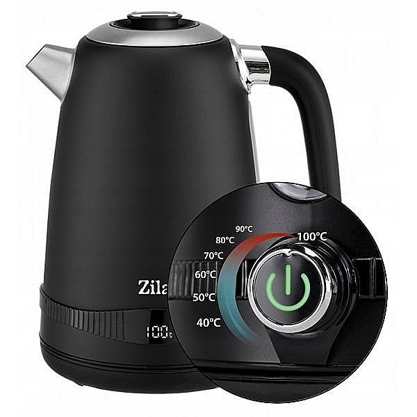 Fierbator electric din Inox Zilan ZLN1001 Negru, digital, 2200 W, 7 niveluri intre 40 - 100 grade celsius [3]