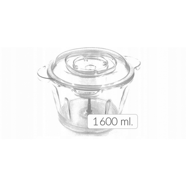 Tocator legume-fructe ZILAN ZLN-3888, Putere 300W, Vas din sticla 1.6L, 4 lame inox, 2 trepte de viteza [4]