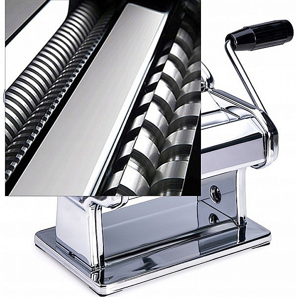 Aparat pentru paste Floria ZLN-1129 ,9 posibilitati de reglare a grosimii, Otel inoxidabil, Accesoriu fixare de masa [3]