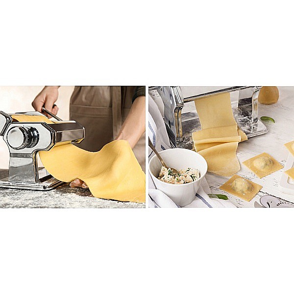 Aparat pentru paste Floria ZLN-1129 ,9 posibilitati de reglare a grosimii, Otel inoxidabil, Accesoriu fixare de masa [4]