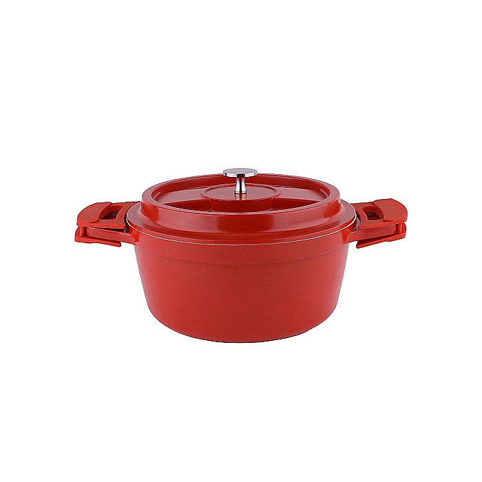 Oala cu capac ZILAN, din ceramica, diametru 28cm, capacitate 5l, rosu / ZLN 0903 [2]