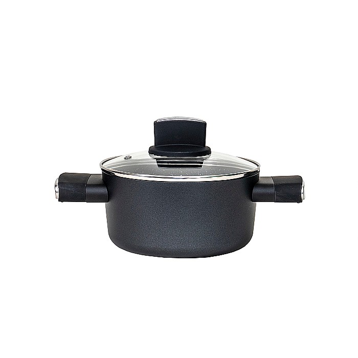 Set oale, 9 piese din aluminiu, compus din 4 oale cu manere ,1 tigaie, 4 capace sticla termorezistente / ZLN 0942 [6]