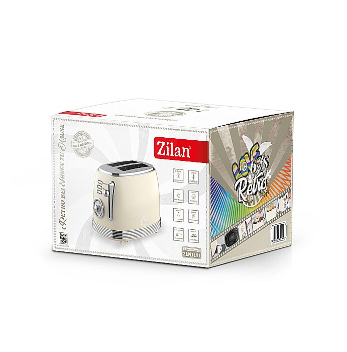 Prajitor RETRO, cu 6 trepte de prajire, putere 850w, indicator luminos crem ZILAN / ZLN 1191 [2]