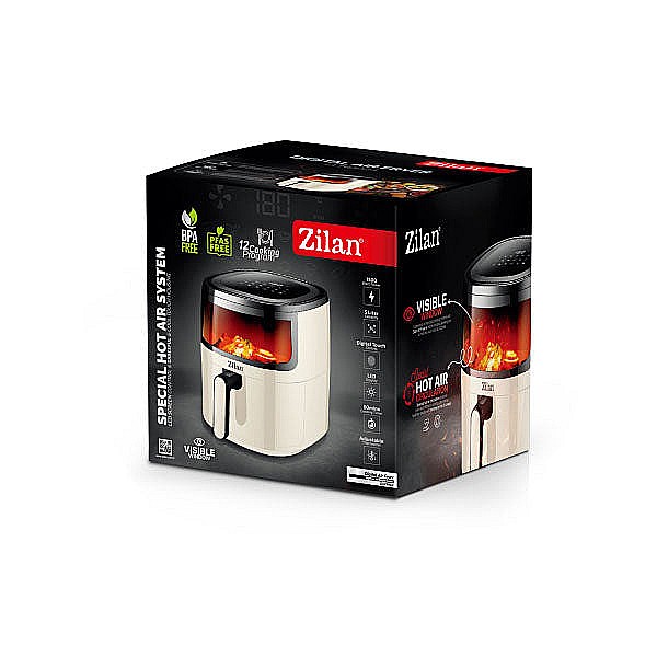 Friteuza Air Fryer ZILAN, putere 1500w, capaitate 5l, crem / ZLN 9984 [2]