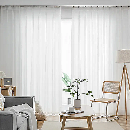 Perdele Draperii - Perdea Mătase Alb