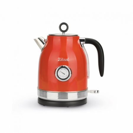 Electrocasnice - Fierbator RETRO Zilan ZLN7033 Rosu, Capacitate 1.7 Litri, Putere 2200W, Rotire 360
