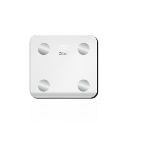 Aparate Electrocasnice - Cantar corporal Zilan ZLN9006 din sticla securizata, capacitate 3-180kg, Aplicatie OKOK, Display LED