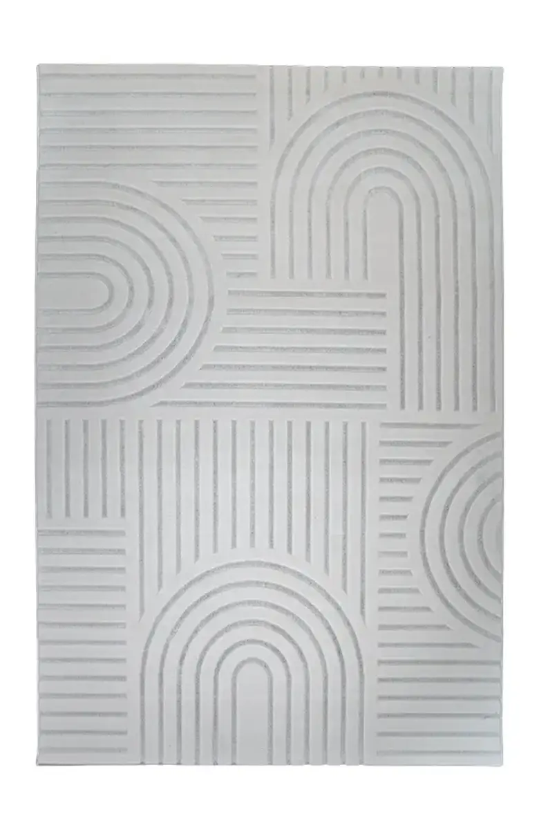 Covoare Moderne - Covor modern Gloria Urban Arc gri cu model geometric pentru living