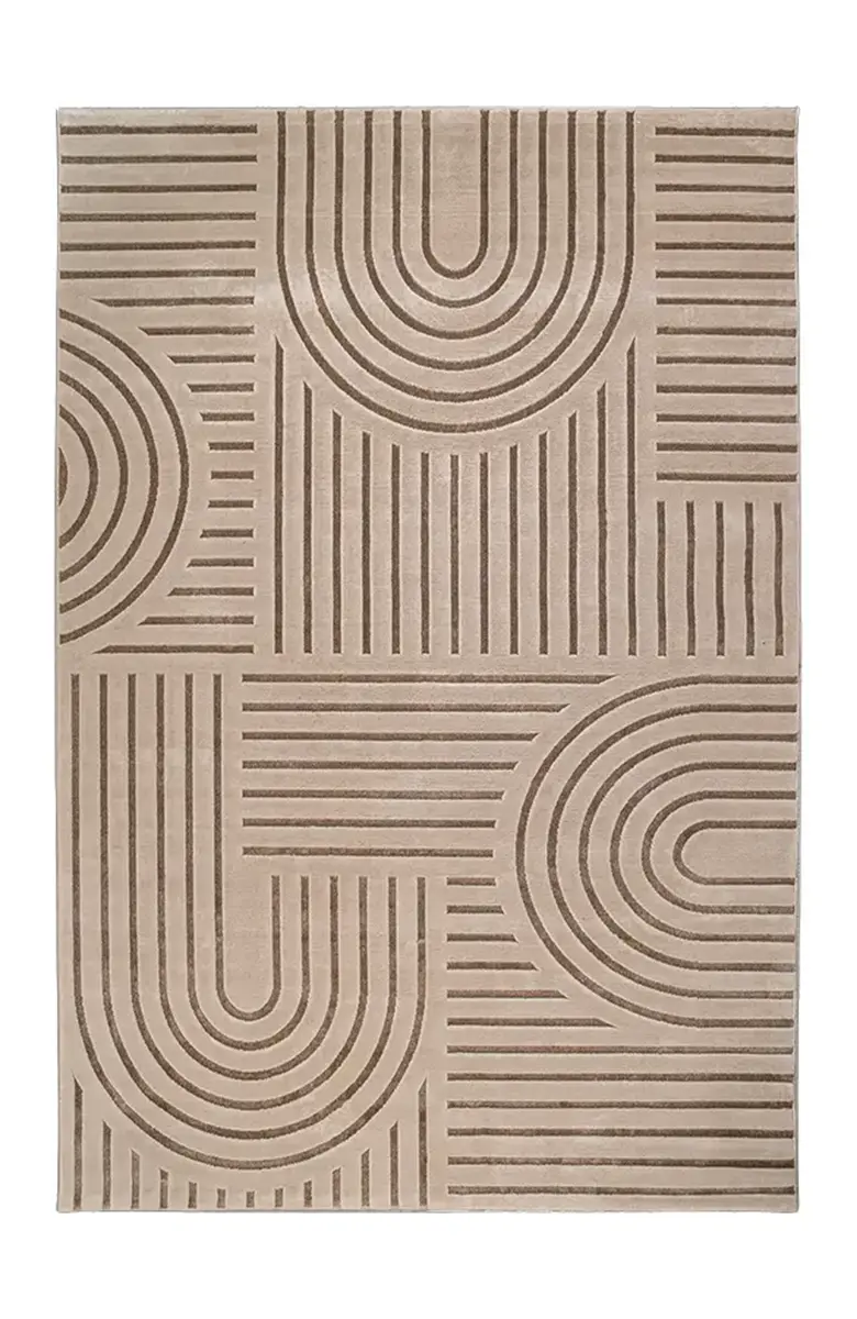 Covoare Moderne - Covor modern Gloria Warm Geometry bej cu model geometric pentru living