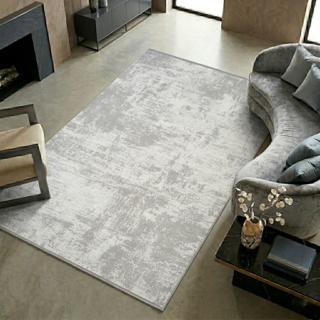Covor modern - Covor modern Anemon gri F179A efect vintage texturat living modern