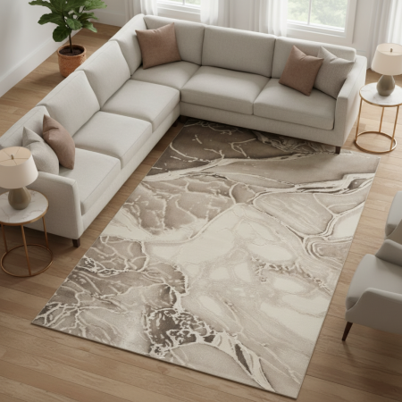 Covoare - covor modern Marmara Vulcan bej silver living modern