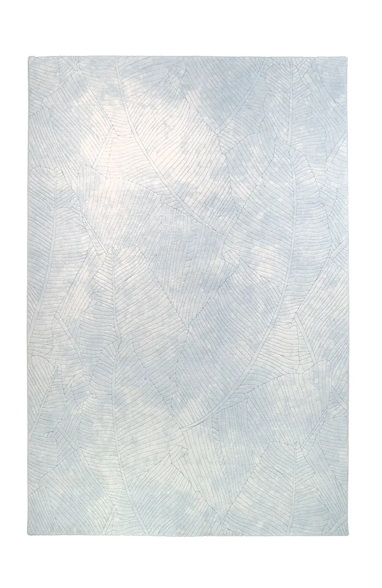 Covoare Moderne - Covor Pierre Cardin Vermont Ice Blue cu model frunze în nuanțe de albastru deschis