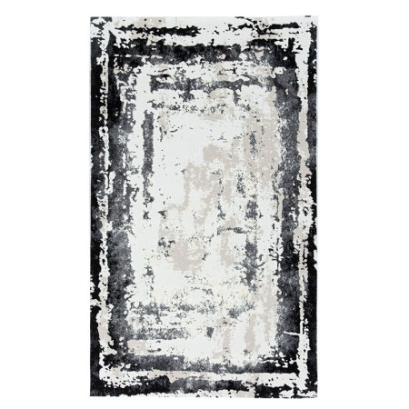 Reducere - Covor modern negru Rose 897 model abstract pentru living și dormitor