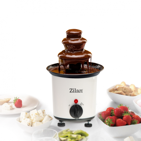 Electrocasnice Bucătărie - Fantana de ciocolata Zilan ZLN2144 Alba, 30W, capacitate 200ml