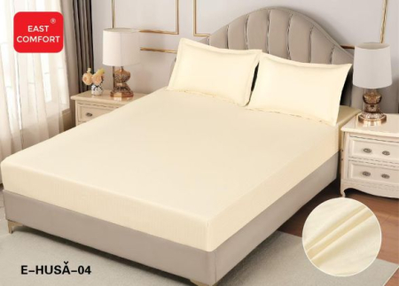 Huse de pat cu elastic - Husa de pat cu elastic si 2 fete de perna ,tip damasc ,E-04