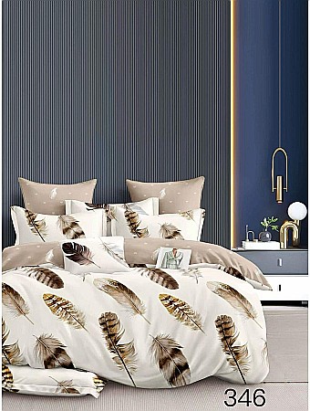 Lenjerii De Pat - Lenjerie de pat din finet, model pene, 6 piese, GR346