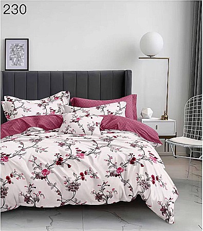 Lenjerii De Pat - Lenjerie de pat din finet, model floral, GR230