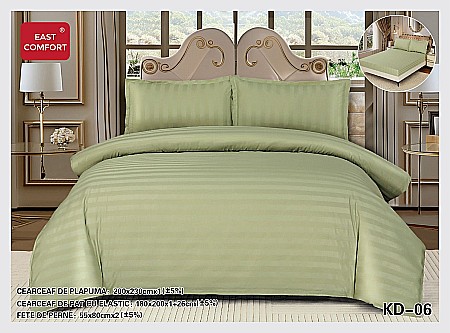 Lenjerii De Pat - Lenjeriede pat, tip damasc, cearșaf cu elastic, kd 06