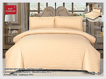 Lenjerii De Pat - Lenjerie de pat, tip damasc, cearșaf  cu elastic