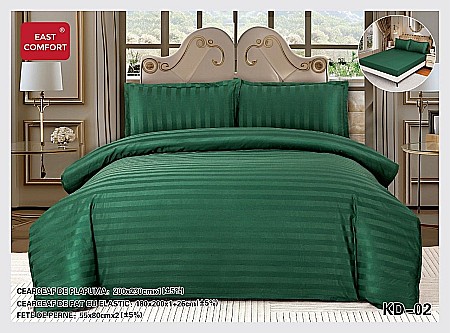 Lenjerii De Pat - Lenjerie de pat, tip damasc, cearșaf cu elastic, kd02