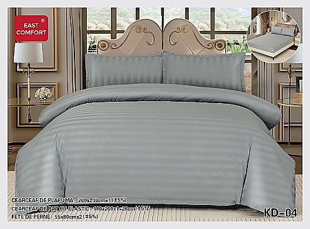 Lenjerii De Pat - Lenjerie de pat, tip damasc, cearșaf cu elastic, kd04