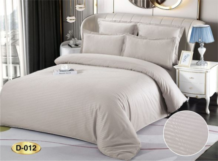 Lenjerii din damasc - Lenjerie de pat din damasc ,6 piese,grej ,D-20