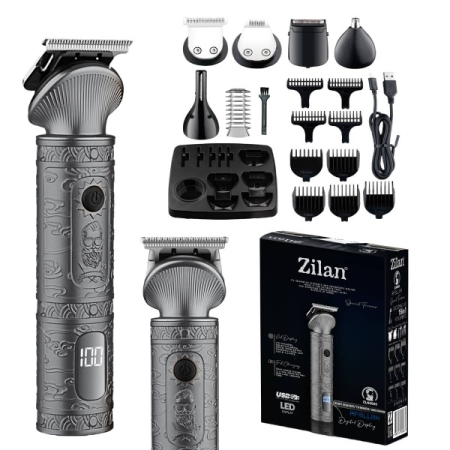 Aparate Electrocasnice - Masina de tuns Zilan ZLN8665 cu 6 capete, 8 nivele de taiere, capete rezistente la spalare