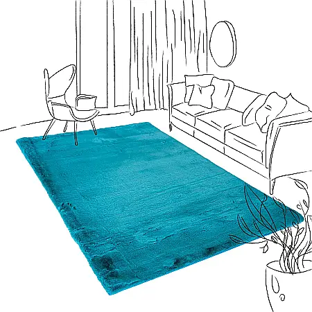 Covor - Covor Pufos Turcuaz